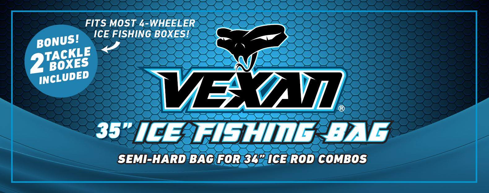 35" Ice Fishing Combo Rod &amp; Reel Tackle Bag