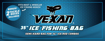 35" Ice Fishing Combo Rod &amp; Reel Tackle Bag