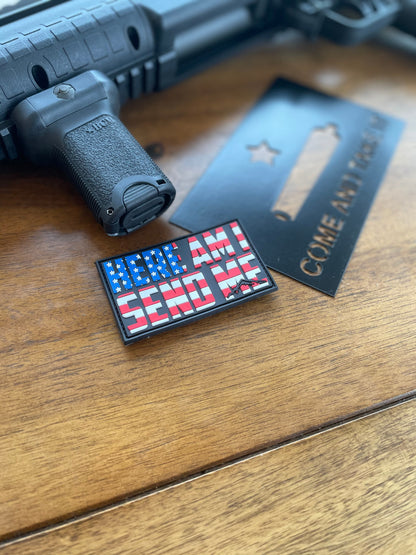 Here Am I, Send Me Patriotic PVC Patch