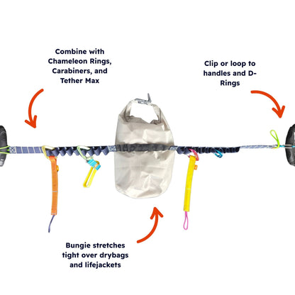 Tether Max – Stroller Gear Rail &amp; Multi-Use Bungee Gear Strap