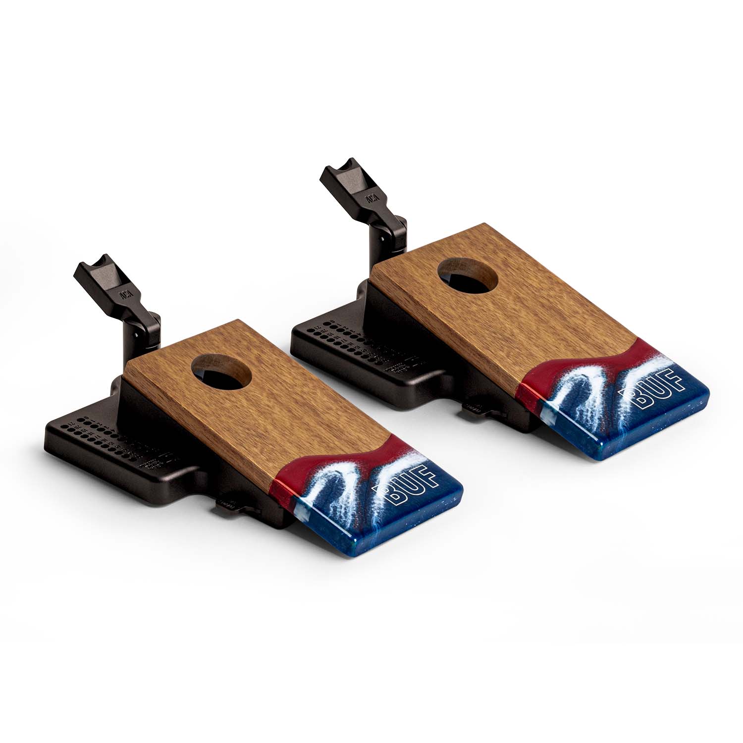 Mini Tabletop Resin &amp; Wood Cornhole Set | Gameday Collection