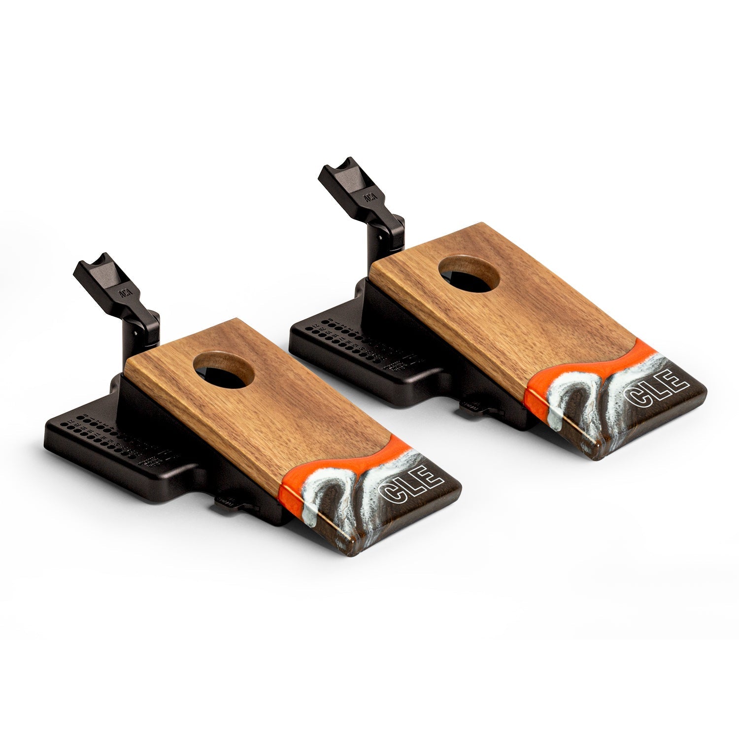 Mini Tabletop Resin &amp; Wood Cornhole Set | Gameday Collection