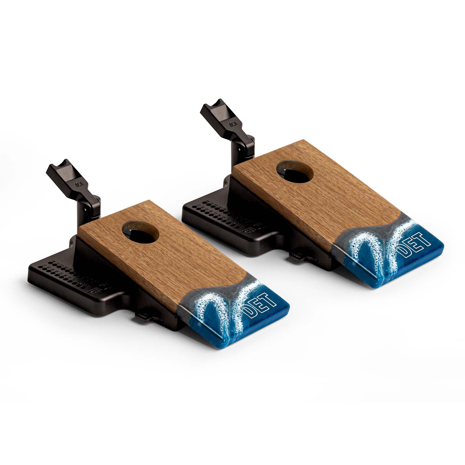 Mini Tabletop Resin &amp; Wood Cornhole Set | Gameday Collection