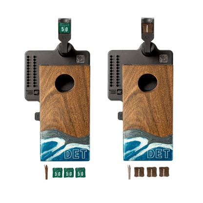 Mini Tabletop Resin &amp; Wood Cornhole Set | Gameday Collection