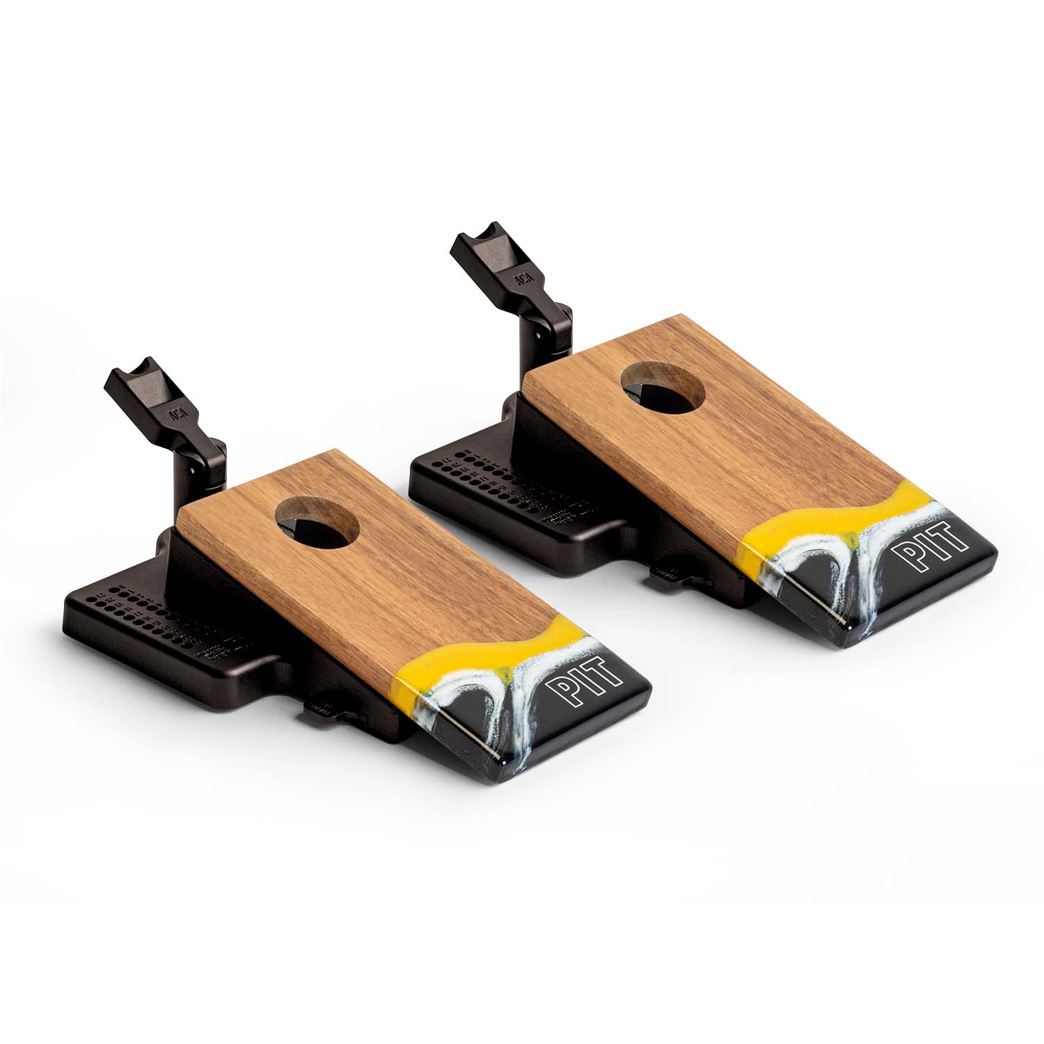 Mini Tabletop Resin &amp; Wood Cornhole Set | Gameday Collection