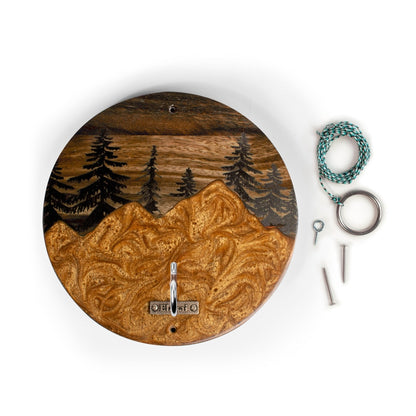 Mountain Acacia Wood Hook and Ring Toss Game