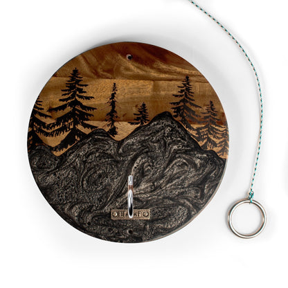 Mountain Acacia Wood Hook and Ring Toss Game