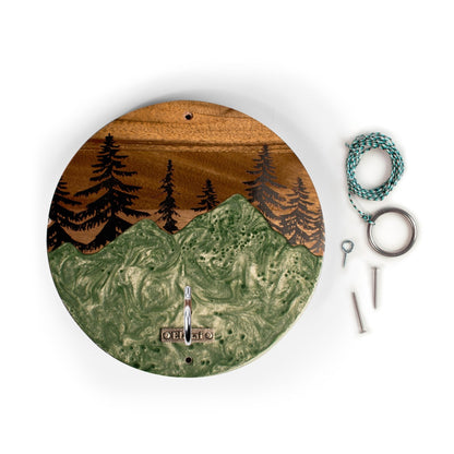 Mountain Acacia Wood Hook and Ring Toss Game