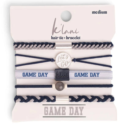 Game Day Navy Gray - Hair Tie Bracelet