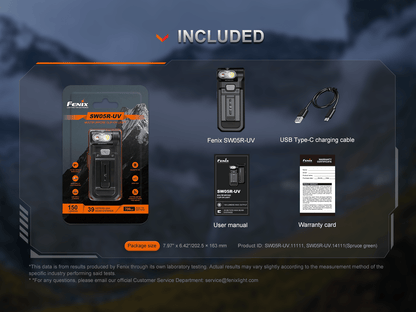 Fenix SW05R Multipurpose Clip-On Light with Red or UV Output