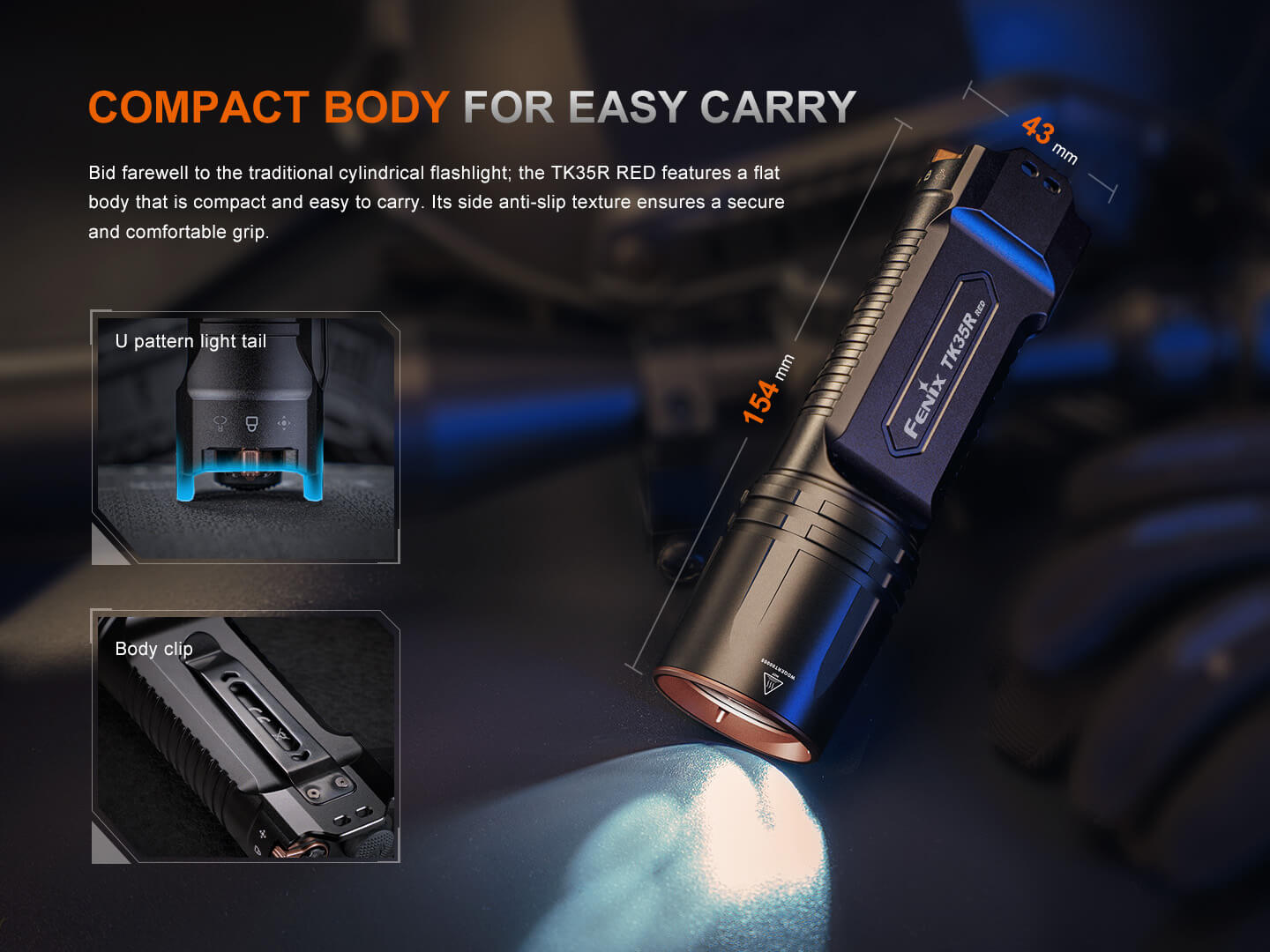 Fenix TK35R Rechargeable High-Performance Tactical Flashlight