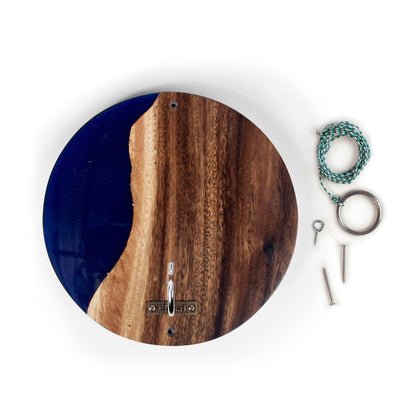 Ocean Acacia Wood Hook and Ring Toss Game