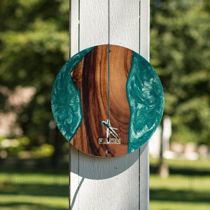 Ocean Acacia Wood Hook and Ring Toss Game