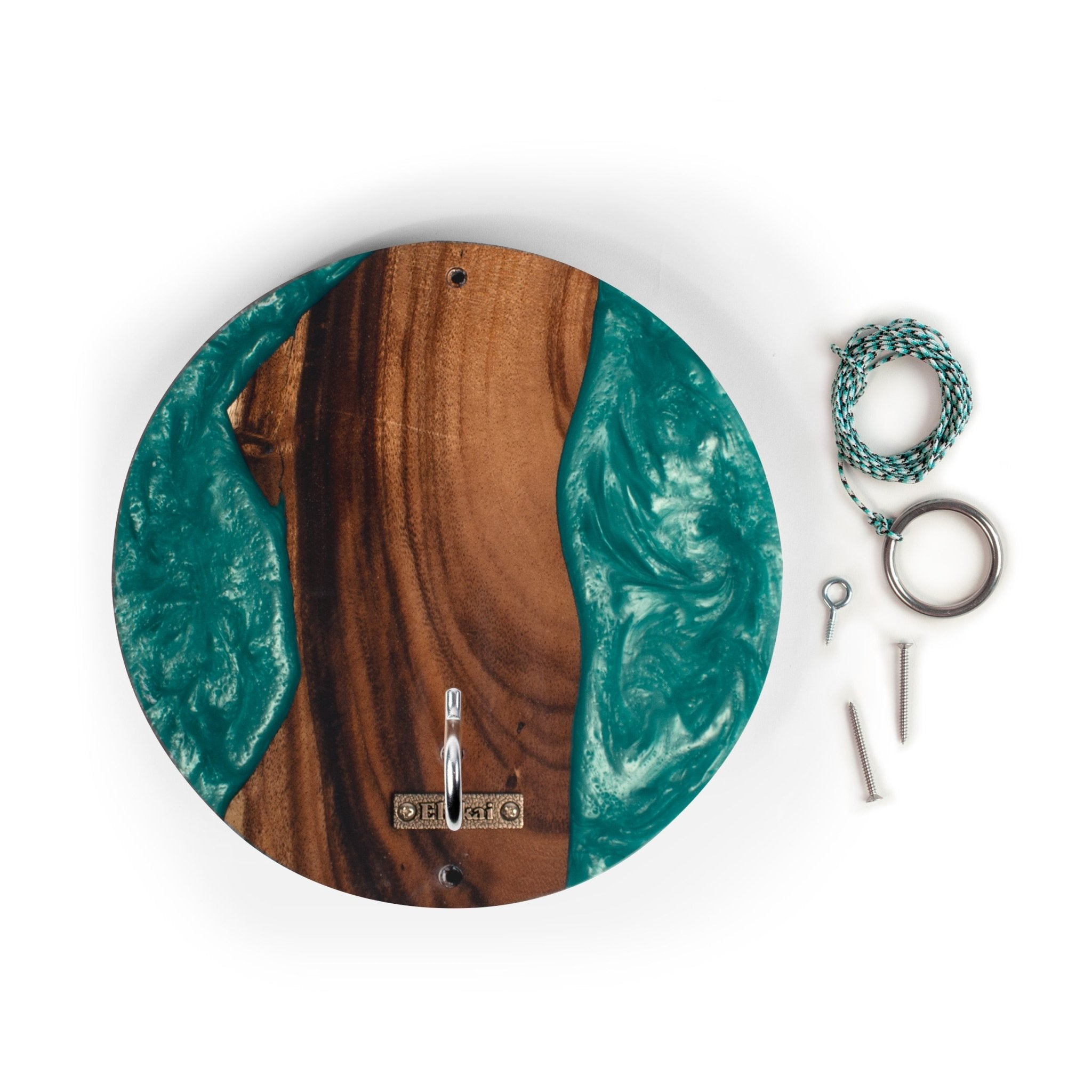 Ocean Acacia Wood Hook and Ring Toss Game