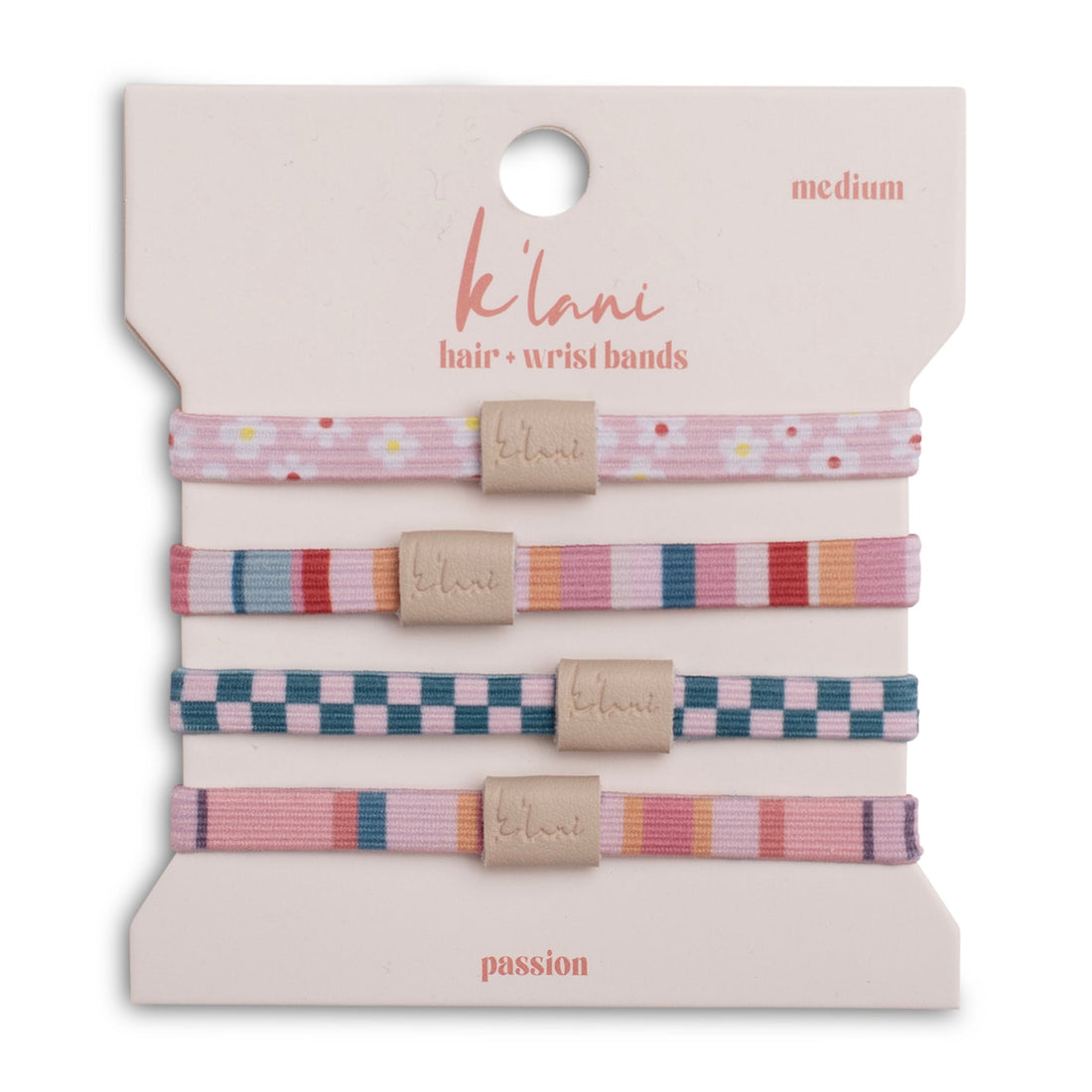 "Passion" Colorful Patterned Hair + Wrist Band