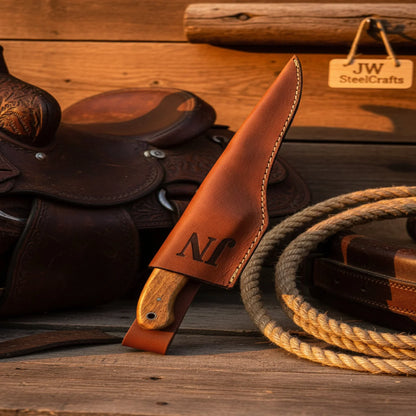 Traditional Scandinavian Fillet Knife Precision Fishing Blade with Leather Sheath