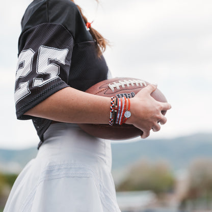 Game Day Red White Black- Hair Tie Bracelet