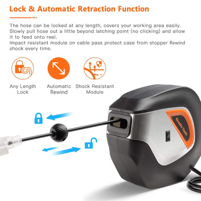 Retractable Extension Cord Reel-12AWG