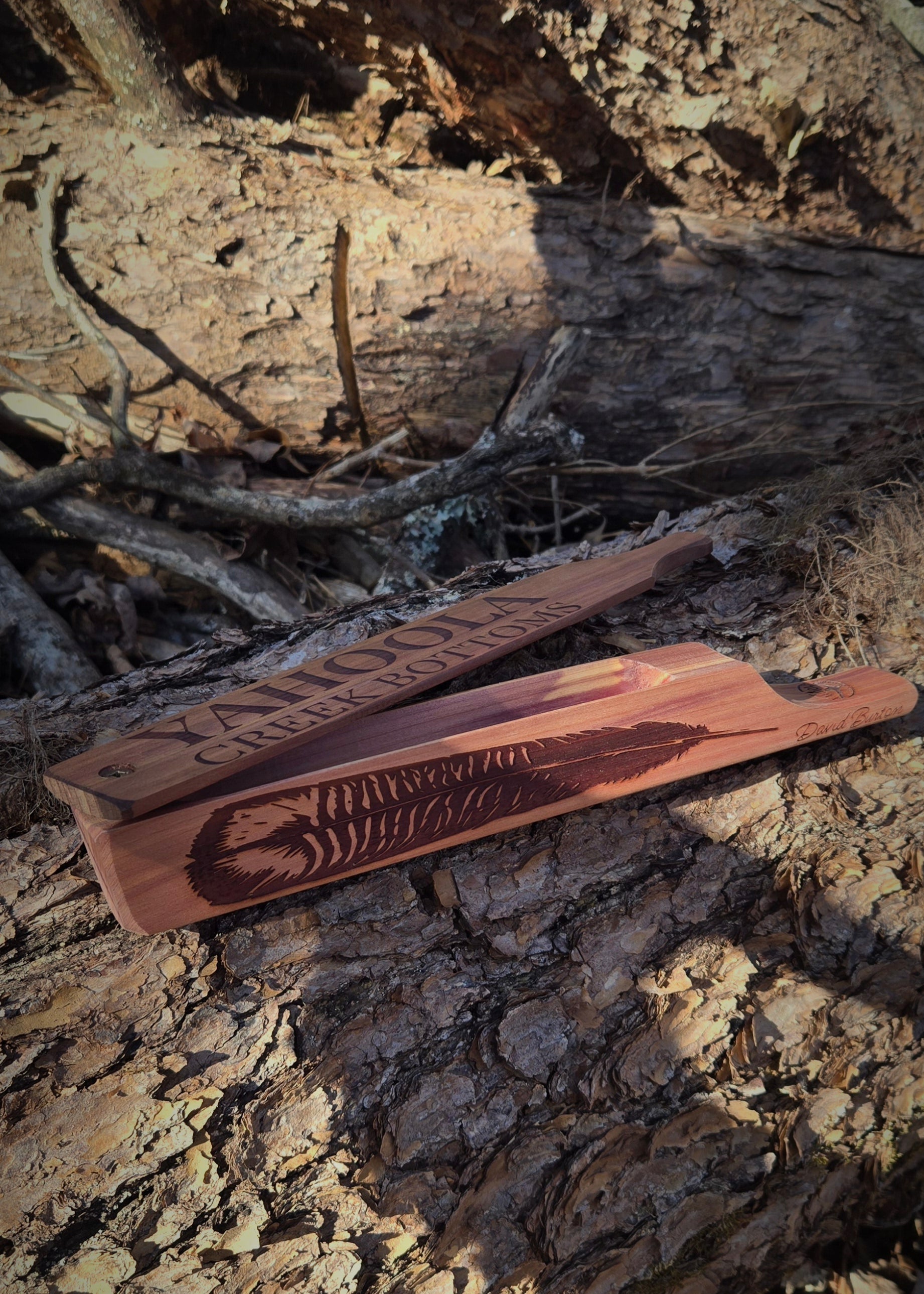 Long Box Call cedar sides Cedar Paddle dugout