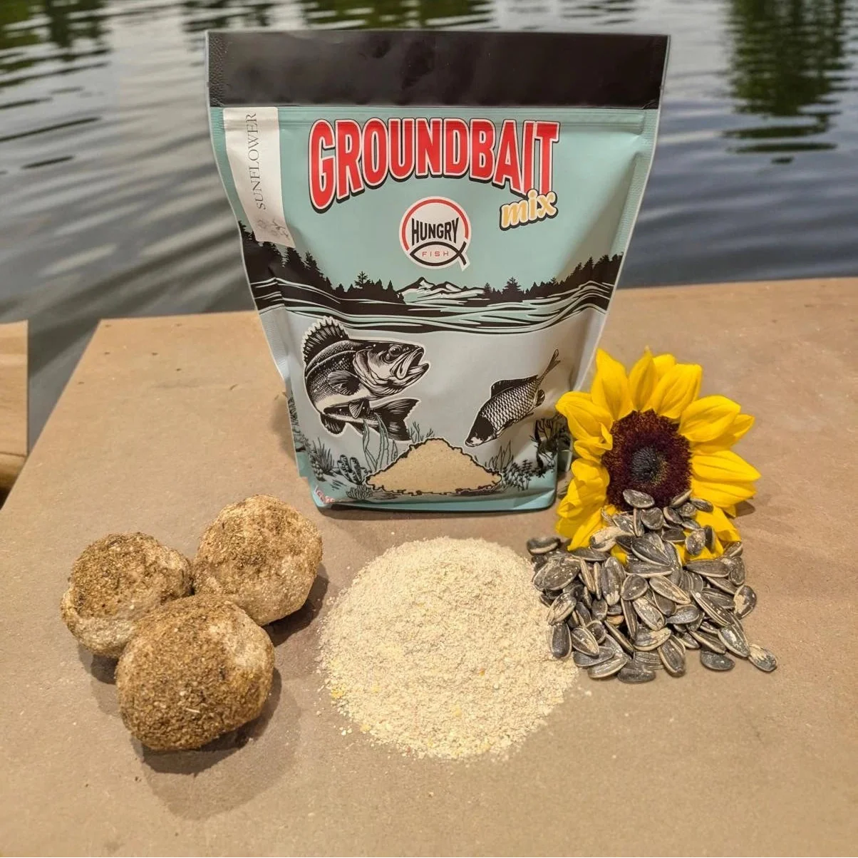 HungryFish GroundBait Mix -  ( Sunflower ) 2 lb