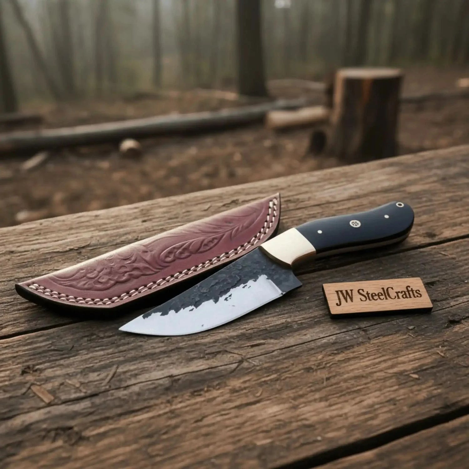 Handmade Knife - High Carbon Steel Blade &amp; Ox Horn Handle
