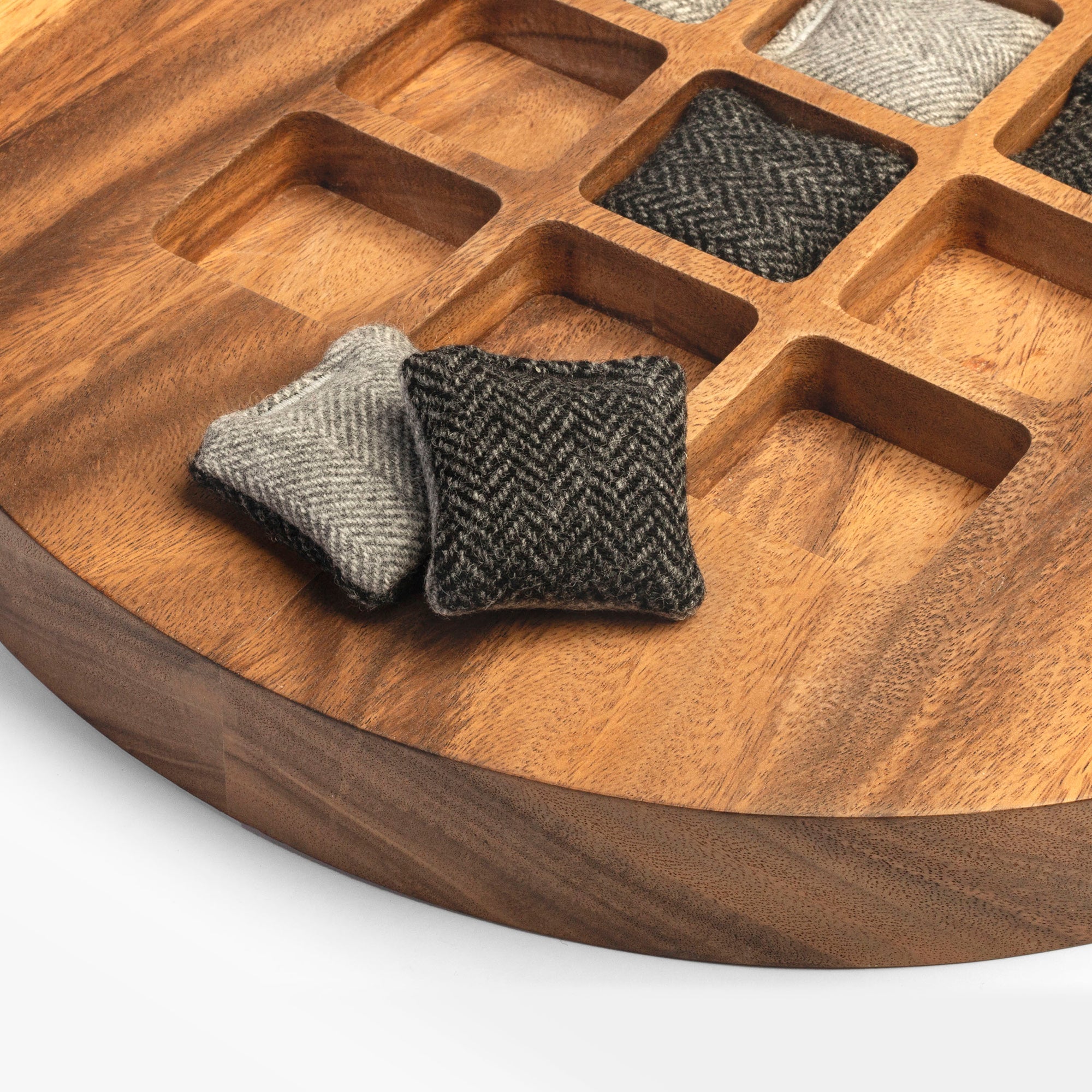 Studio Series Live Edge Acacia Wood Tic Tac Toe Game