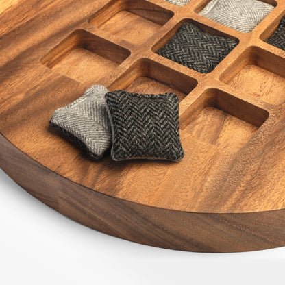 Studio Series Live Edge Acacia Wood Tic Tac Toe Game