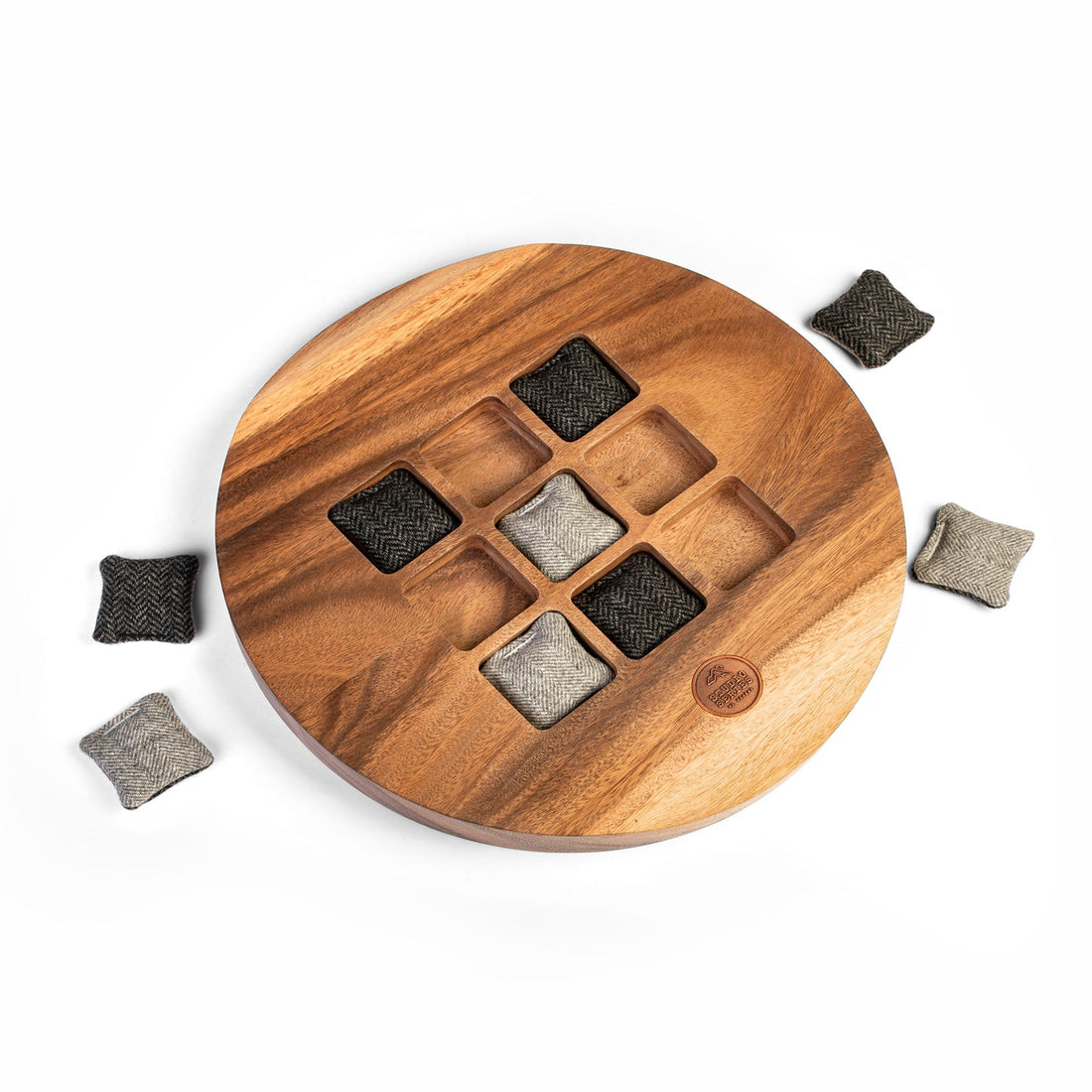 Studio Series Live Edge Acacia Wood Tic Tac Toe Game