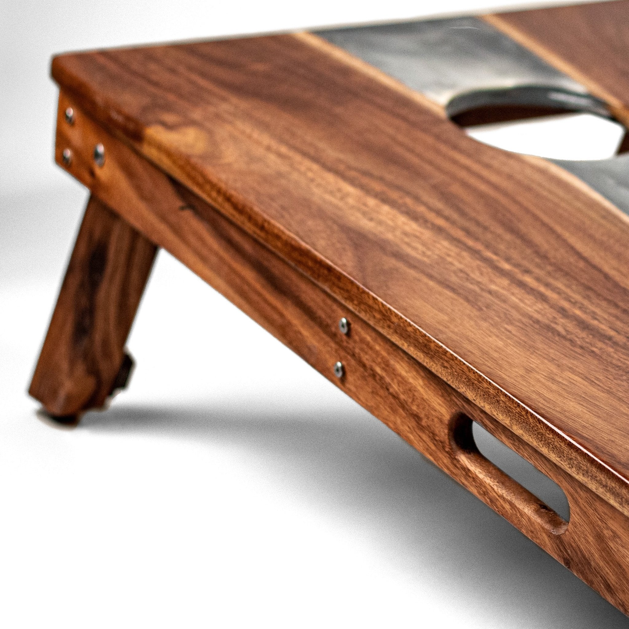 Studio Series Live Edge Resin 2x4 Cornhole Boards | River Collection
