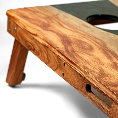 Studio Series Live Edge Resin 2x4 Cornhole Boards | River Collection
