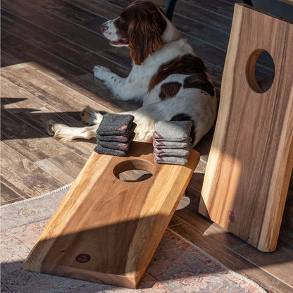 Studio Series Live Edge Acacia 1x2 Travel Cornhole Set