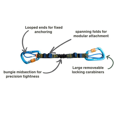 Trail Tether Max -  All-Purpose Bungie Gear Management System