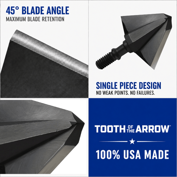 TOTA | 100 grain broadhead | 1-inch single bevel | fixed blade