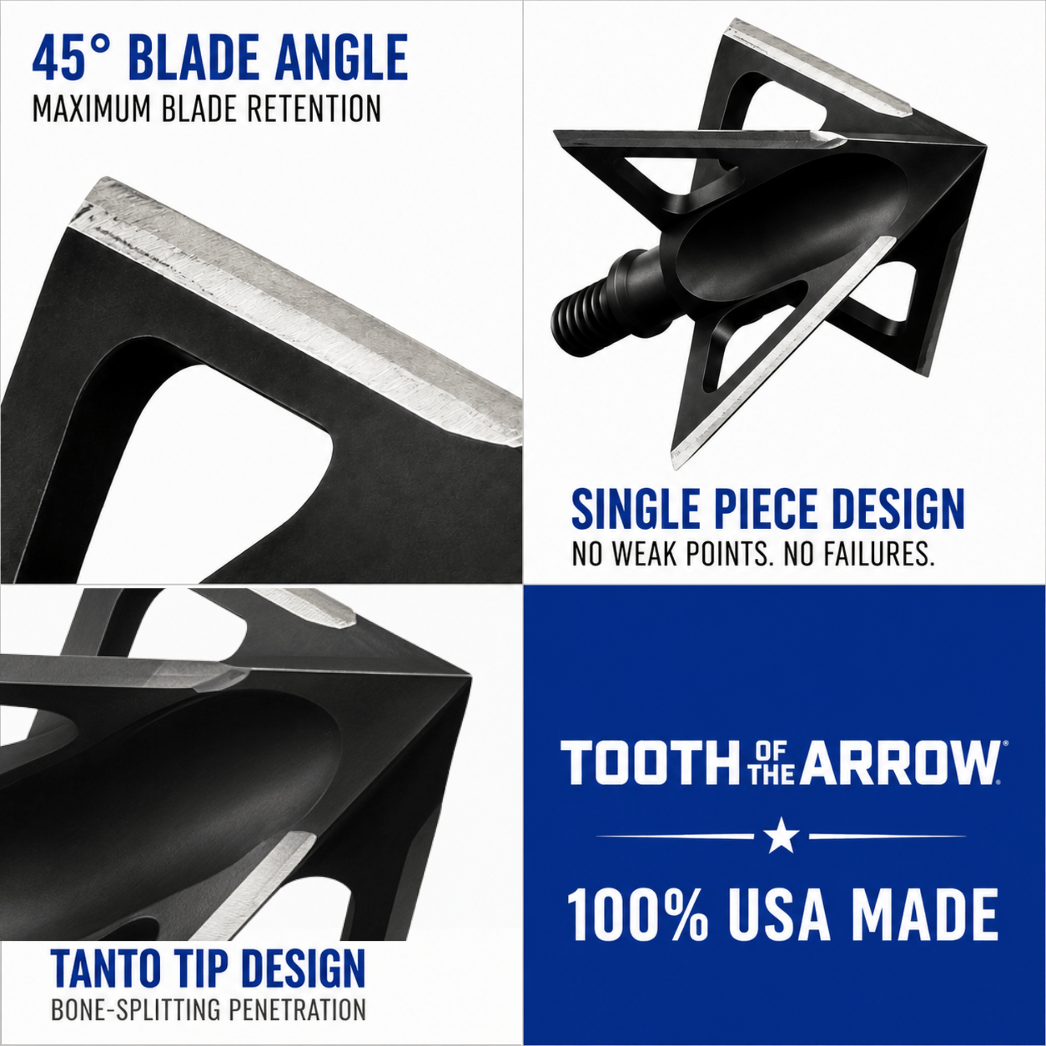 TOTA | 125 grain XL broadhead | 1-3/16-inch vented | fixed blade