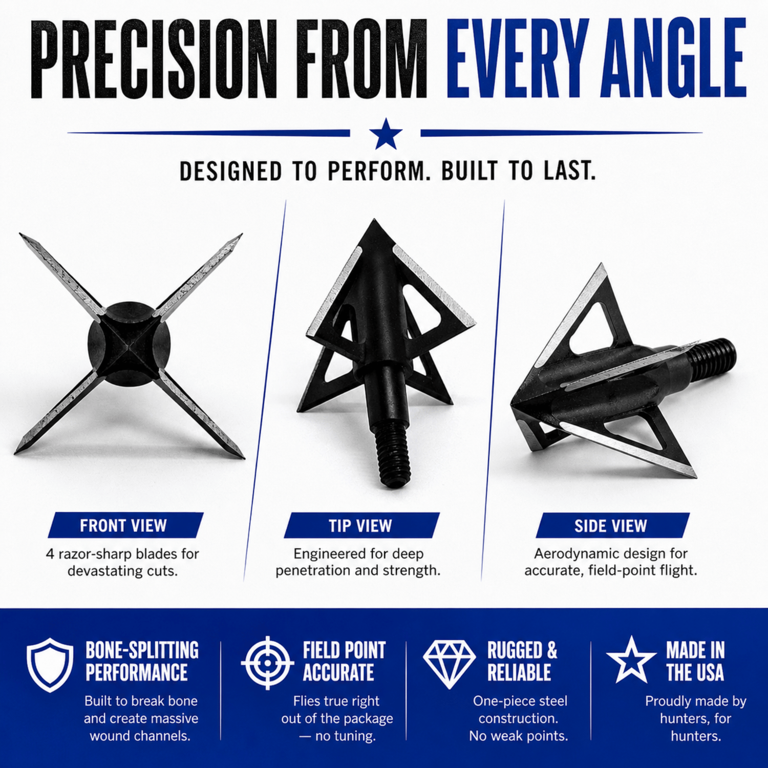 TOTA | 85 grain broadhead |1-inch vented | fixed blade