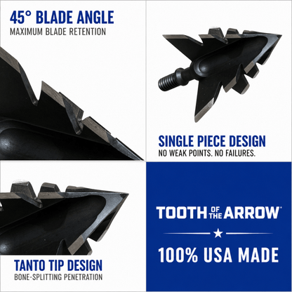 TOTA | 125 Grain Broadhead | Small Game and Turkey | Fixed Blade