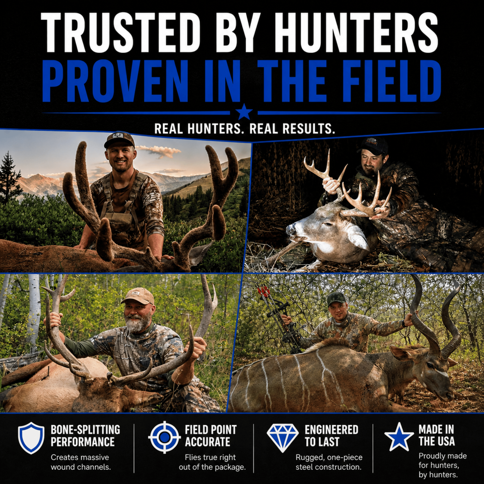TOTA | 2-Blade Expandable Broadhead | 2.25” Cut | 125 Grain
