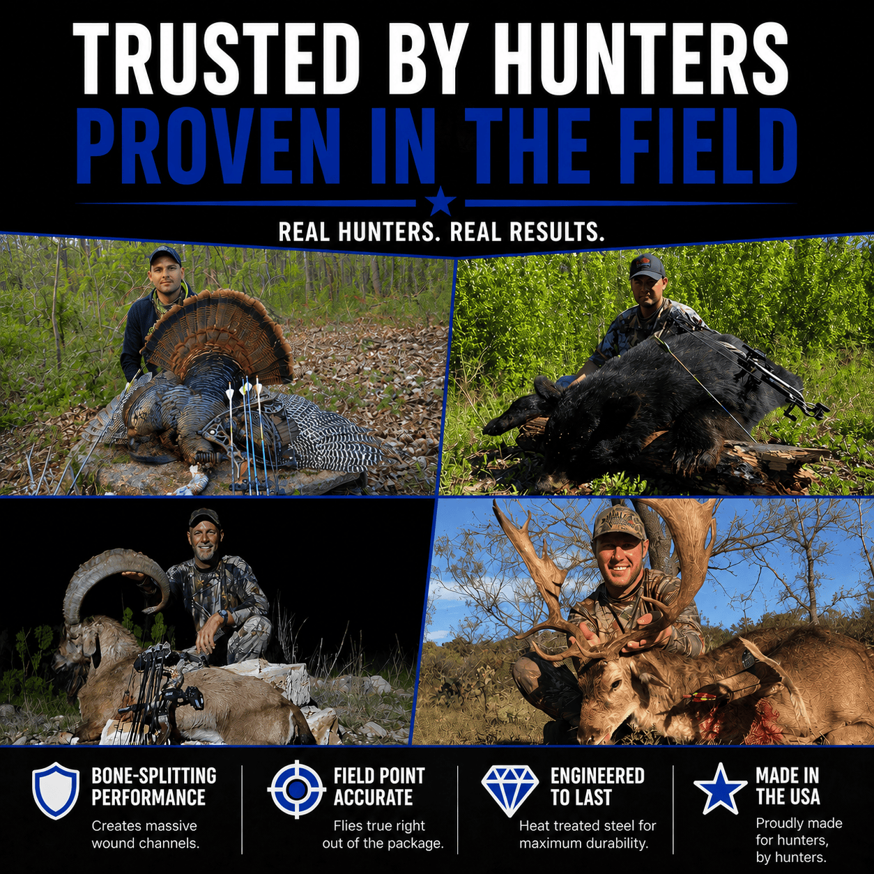 TOTA | 2-Blade Expandable Broadhead | 2.25” Cut | 125 Grain