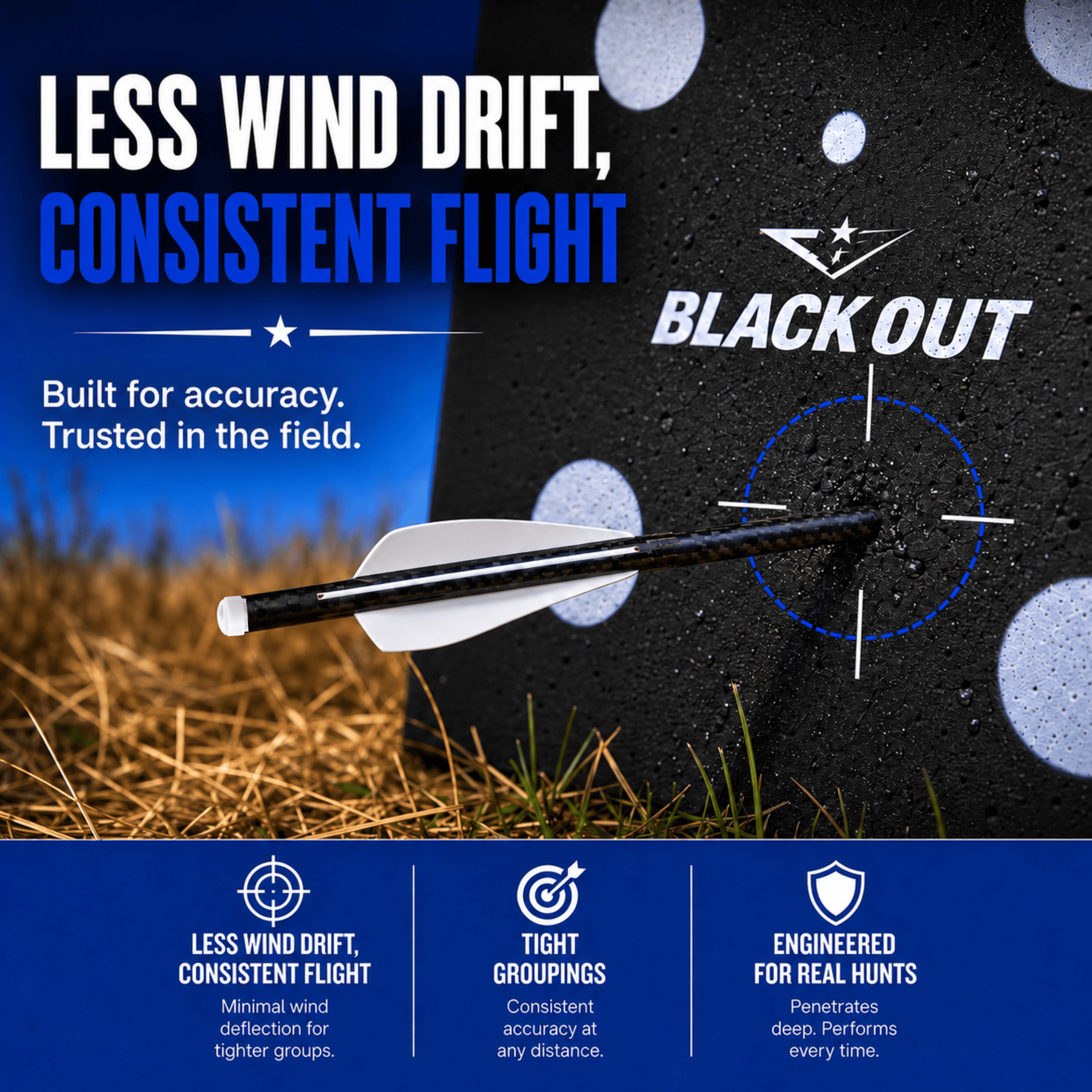 TOTA | Fletched Crossbow Bolts | The Bolt | Fletched 2" Vanes