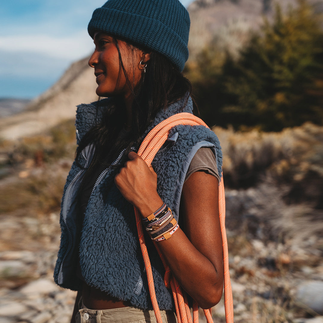 "Venture" Earthy Stripes &amp; Patterned Hair + Wrist Bands