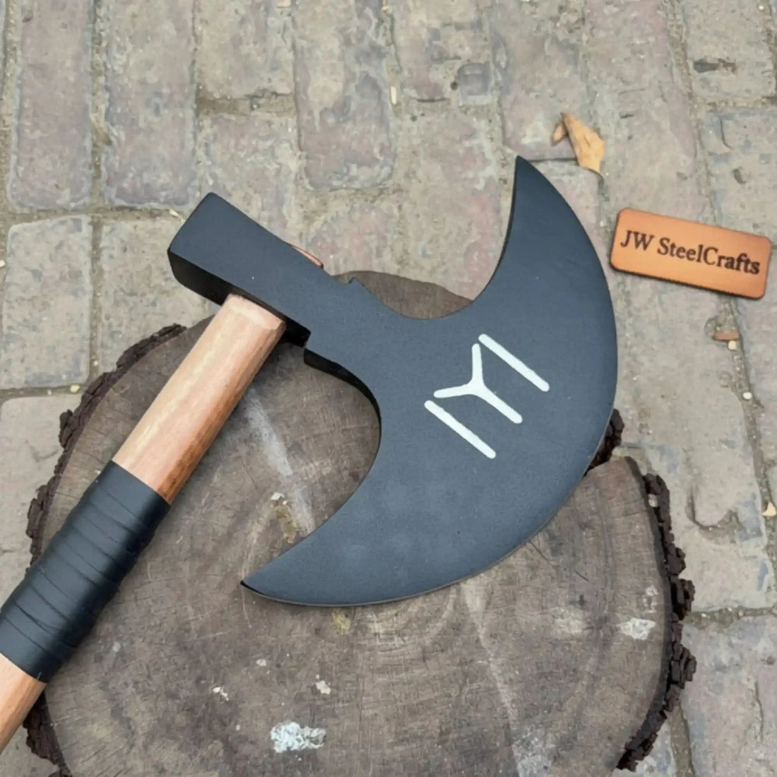 Handmade Viking Axe Carbon Steel Bearded Axe for Collectors &amp; Display