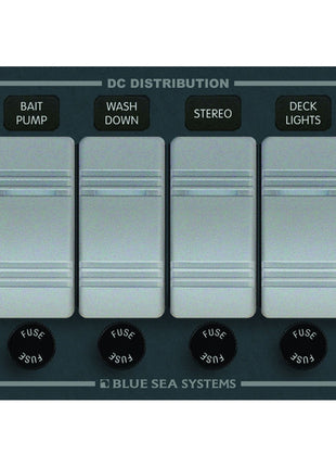 Blue Sea 8262 Waterproof Panel 4 Position - Slate Grey [8262]