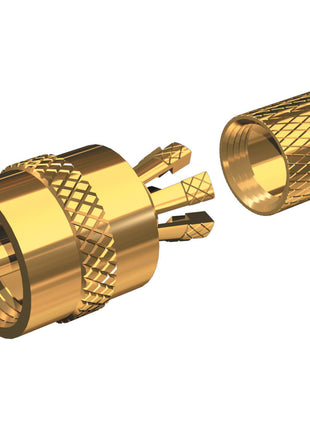 Shakespeare PL-259-CP-G - Solderless PL-259 Connector for RG-8X or RG-58/AU Coax - Gold Plated [PL-259-CP-G]