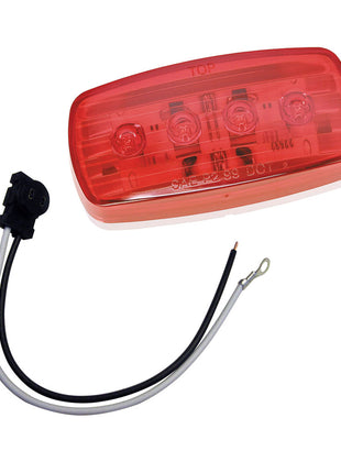 Wesbar LED Clearance/Side Marker Light - Red #58 w/Pigtail [401586KIT]