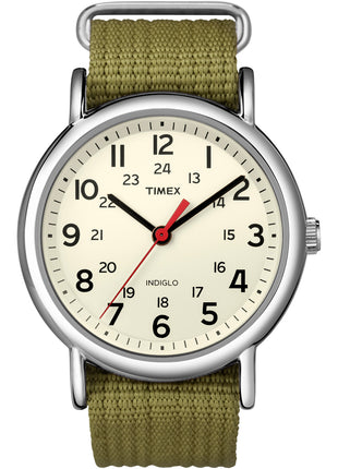 Timex Weekender Slip-Thru Watch - Olive Green [T2N651]