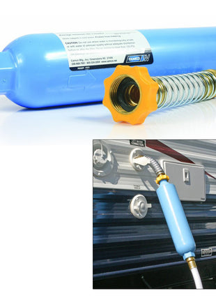 Camco TastePURE KDF/Carbon Water Filter w/Flexible Hose Protector [40043]