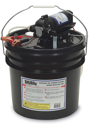 Shurflo by Pentair Oil Change Pump w/3.5 Gallon Bucket - 12 VDC, 1.5 GPM [8050-305-426]