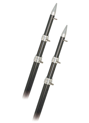 Rupp 15' Telescopic Carbon Fiber Outrigger Poles 1.5" - Silver [A0-1500-CFT]
