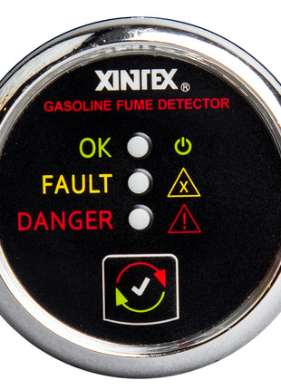 Fireboy-Xintex Gasoline Fume Detector - Chrome Bezel - 12/24V [G-1C-R]