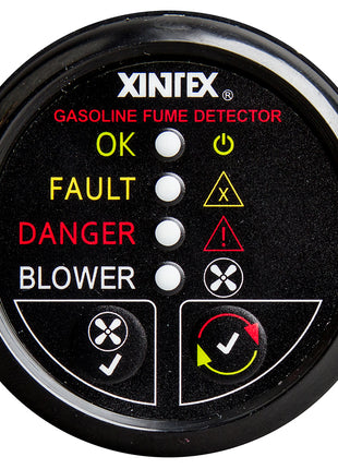 Fireboy-Xintex Gasoline Fume Detector w/Blower Control - Black Bezel - 12V [G-1BB-R]